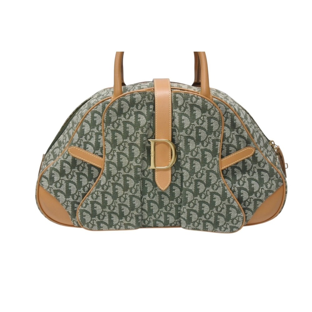 Dior Khaki Saddle Trotter Bag Double Christian - Picture 1 of 9